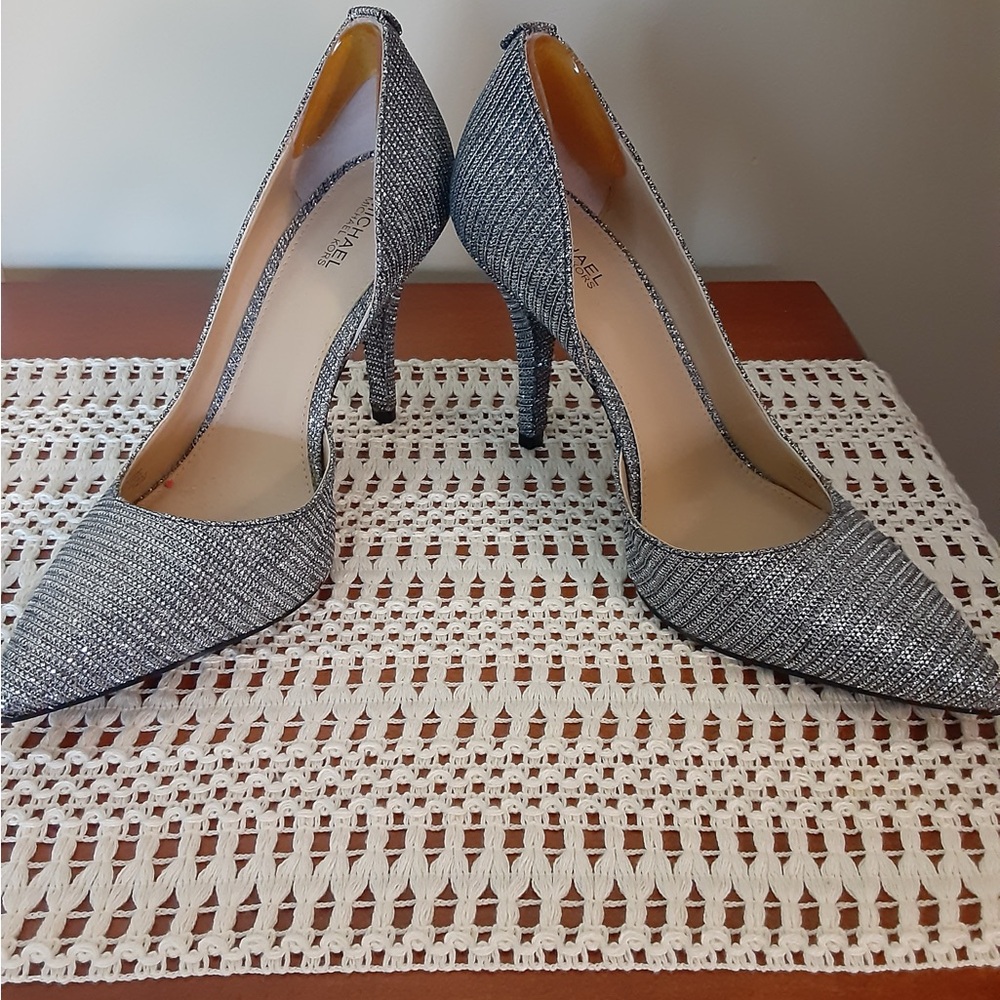 MK Elegant Silver High Heels worn once
